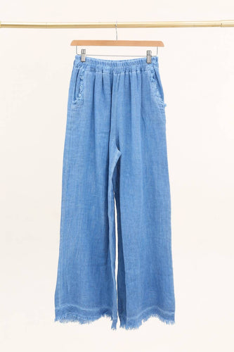 Raw Hem Linen Pants