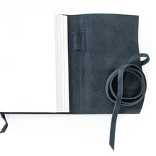 Load image into Gallery viewer, Grey Blue Suede Journal w/ Organic Cotton Paper: Large