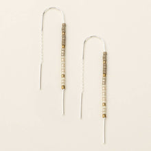 Load image into Gallery viewer, Chromacolor Miyuki Thread Earring - Pewter Multi/Silver