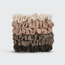 Load image into Gallery viewer, Ultra Petite Satin Scrunchies 6pc - Eucalyptus