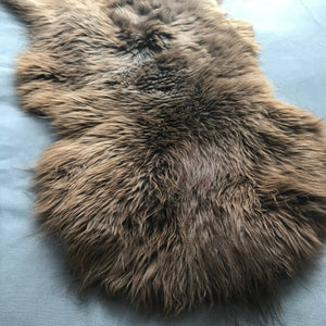 Natural British Brown Sheepskin Rug Hygge Nordic Decor: Medium