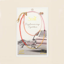 Load image into Gallery viewer, Mixed Media Wrap Bracelet/Necklace - Love/Rhodocrosite/Gold