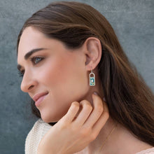 Load image into Gallery viewer, Good Karma Miyuki Frame Earring - Marine/Silver