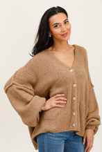 Load image into Gallery viewer, Slouchy Cardigan Camel PLUS