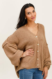 Slouchy Cardigan Camel PLUS