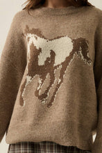 Load image into Gallery viewer, Full Gallop Jacquard Oversize Horse Sweater