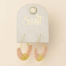 Load image into Gallery viewer, Chromacolor Miyuki U-Hoop Earring - Blush/Gold