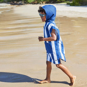 Dock & Bay Kids Poncho - Cabana - Whitsunday Blue: Age 2 to 4