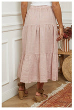 Load image into Gallery viewer, 100% Linen Skirt REF. 8348: TOBACCO
