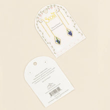 Load image into Gallery viewer, Pressed Flower Thread Earring - Purple Cornflower/Gold
