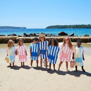 Dock & Bay Kids Poncho - Cabana - Whitsunday Blue: Age 4 to 7