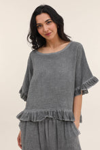 Load image into Gallery viewer, Ruffle Linen Blouse