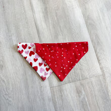 Load image into Gallery viewer, Valentines Reversible Over-the-Collar Bandana