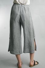 Load image into Gallery viewer, Grey Easy Crop Linen Pant