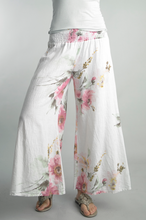 Load image into Gallery viewer, Floral Linen Palazzo Pants