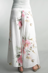 Floral Linen Palazzo Pants