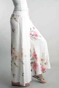 Floral Linen Palazzo Pants