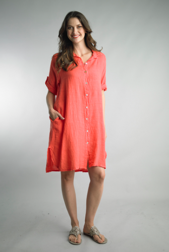 Linen Button Down Dress