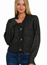 Load image into Gallery viewer, Trio Button Sweater Cardigan