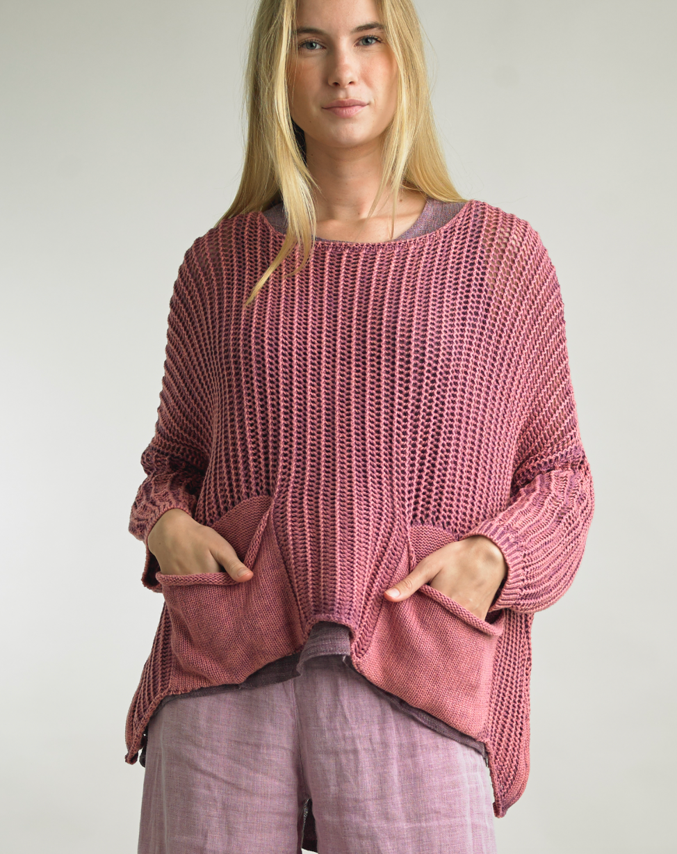 Knitted Open Weave Sweater