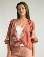 Load image into Gallery viewer, Floral Linen Jacket