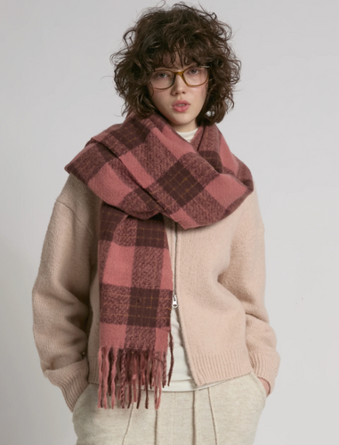 Rosewood Check Scarf