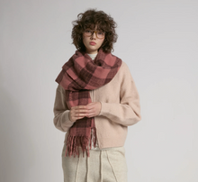 Load image into Gallery viewer, Rosewood Check Scarf
