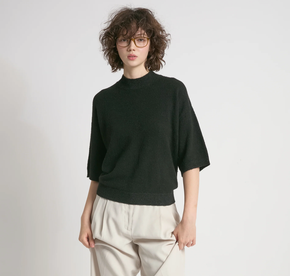 Mockneck Half Sleeve Sweater