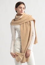 Load image into Gallery viewer, Wool Blend Rib Knit Scarf