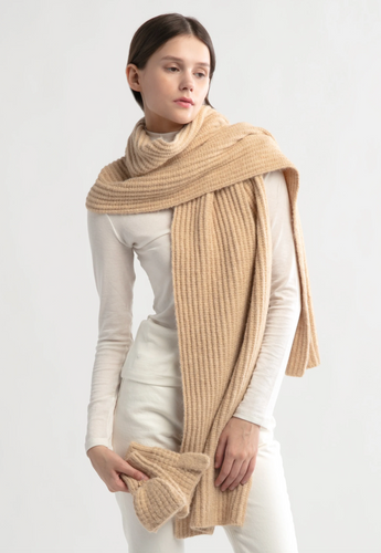Chunky Rib Knit Scarf