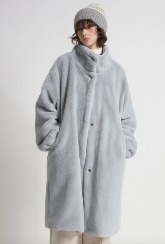 Shearling Stand Collar Coat