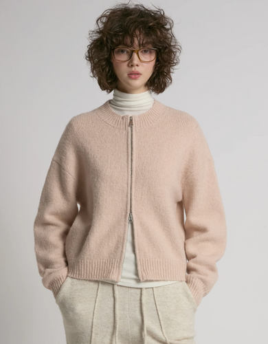 Crop Zip-up Cardigan