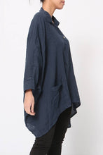 Load image into Gallery viewer, 100% linen tunic REF. 11645: Taupe