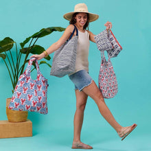 Load image into Gallery viewer, LOBSTER WAVES blu Bag Reusable Shopper Tote