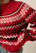 Load image into Gallery viewer, Shetland Slopes Fair Isle Mock-Neck Sweater