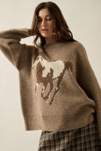 Load image into Gallery viewer, Full Gallop Jacquard Oversize Horse Sweater