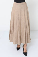 Load image into Gallery viewer, 100% Linen Skirt REF.8304: Charcoal Grey