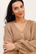Load image into Gallery viewer, Slouchy Cardigan Camel PLUS