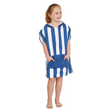 Load image into Gallery viewer, Dock &amp; Bay Kids Poncho - Cabana - Whitsunday Blue: Age 4 to 7