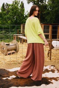Wide Leg Gauze Pants