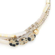Load image into Gallery viewer, Mixed Media Bracelet - Joy/Dalmatian Jasper/Gold