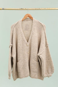 Slouchy Cardigan Camel PLUS