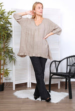 Load image into Gallery viewer, Ruffled Linen Tunic