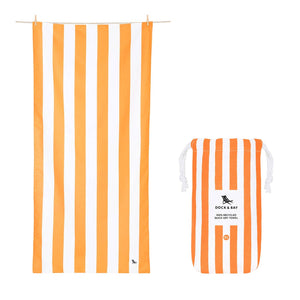 Dock & Bay Quick Dry Towels - Cabana - Ipanema Orange: Large (63x35")