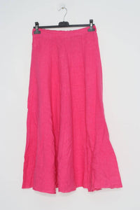 100% Linen Skirt REF.8304: Charcoal Grey