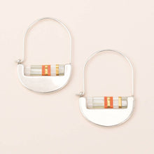Load image into Gallery viewer, Good Karma Miyuki Crescent Hoop - Mist/Salmon/Silver