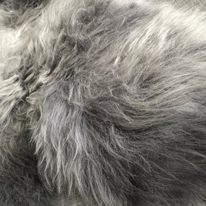 Swedish Sheepskin Rug Sheep Skin Throw - Slate Grey: L