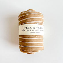 Load image into Gallery viewer, Flax &amp; Twine 3/8&quot; Velvet Ribbon - 30 Yards: Pearl