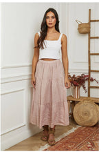 Load image into Gallery viewer, 100% Linen Skirt REF. 8348: TOBACCO