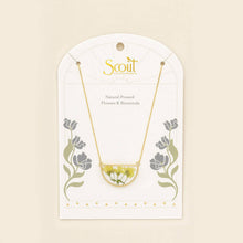 Load image into Gallery viewer, Pressed Flower Necklace - Yellow Baby's Breath/Gold